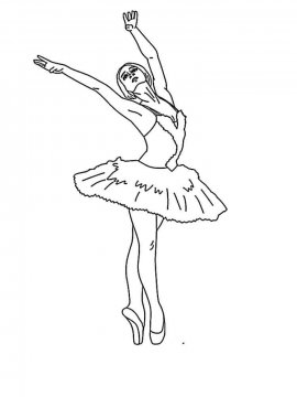 Раскраска Балерина 4 - Бесплатно распечатать