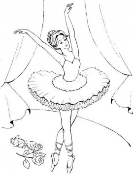 Раскраска Балерина 37 - Бесплатно распечатать