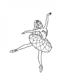 Раскраска Балерина 20 - Бесплатно распечатать