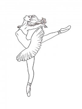 Раскраска Балерина 24 - Бесплатно распечатать