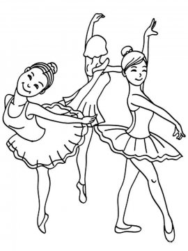 Раскраска Балерина 25 - Бесплатно распечатать