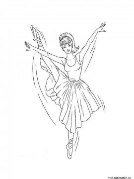Раскраска Балерина 41 - Бесплатно распечатать