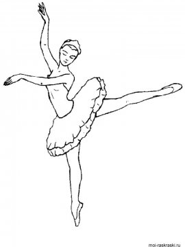 Раскраска Балерина 46 - Бесплатно распечатать