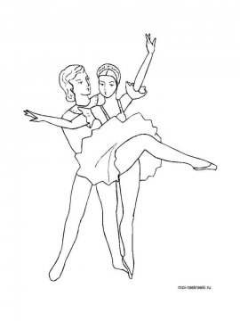 Раскраска Балерина 47 - Бесплатно распечатать