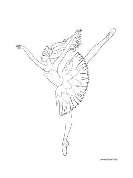 Раскраска Балерина 49 - Бесплатно распечатать