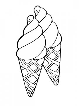 Раскраска Мороженое 38 - Бесплатно распечатать