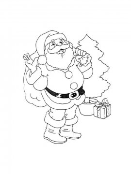 Раскраска Санта Клаус 26 - Бесплатно распечатать