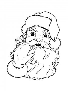 Раскраска Санта Клаус 28 - Бесплатно распечатать