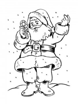 Раскраска Санта Клаус 11 - Бесплатно распечатать