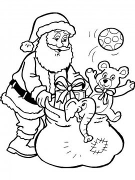 Раскраска Санта Клаус 15 - Бесплатно распечатать