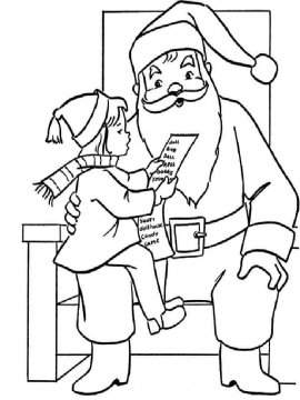 Раскраска Санта Клаус 19 - Бесплатно распечатать