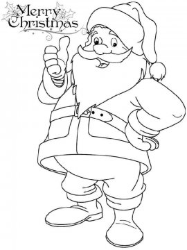 Раскраска Санта Клаус 21 - Бесплатно распечатать