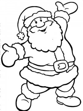 Раскраска Санта Клаус 23 - Бесплатно распечатать