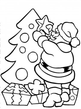 Раскраска Санта Клаус 24 - Бесплатно распечатать