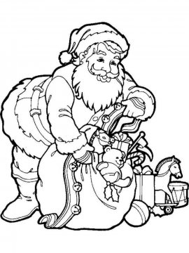 Раскраска Санта Клаус 6 - Бесплатно распечатать