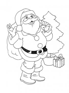 Раскраска Санта Клаус 40 - Бесплатно распечатать
