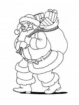 Раскраска Санта Клаус 42 - Бесплатно распечатать