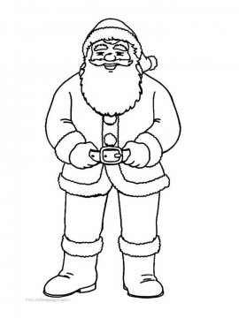 Раскраска Санта Клаус 44 - Бесплатно распечатать