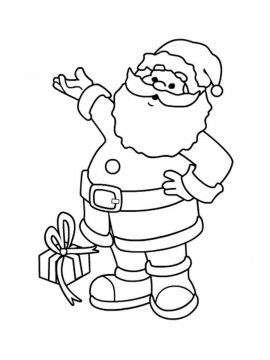 Раскраска Санта Клаус 48 - Бесплатно распечатать