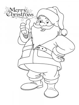 Раскраска Санта Клаус 49 - Бесплатно распечатать