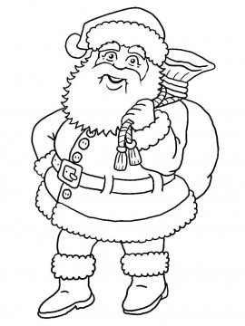 Раскраска Санта Клаус 35 - Бесплатно распечатать