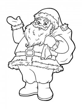 Раскраска Санта Клаус 36 - Бесплатно распечатать