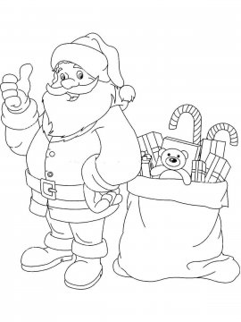 Раскраска Санта Клаус 39 - Бесплатно распечатать