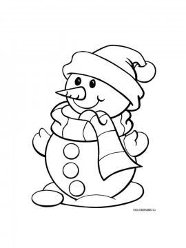 Раскраска Снеговик 83 - Бесплатно распечатать