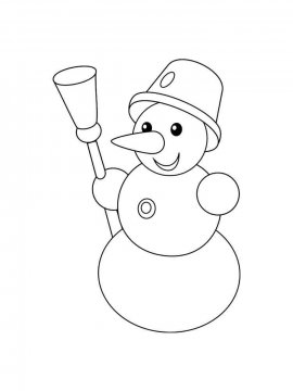 Раскраска Снеговик 80 - Бесплатно распечатать