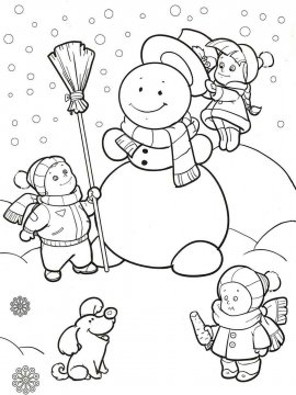 Раскраска Снеговик 2 - Бесплатно распечатать