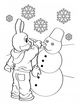 Раскраска Снеговик 29 - Бесплатно распечатать