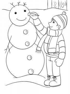 Раскраска Снеговик 4 - Бесплатно распечатать