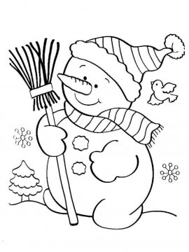 Раскраска Снеговик 5 - Бесплатно распечатать