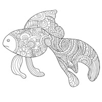Раскраски Золотая рыбка Aнтистресс