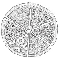 Раскраски Пицца Aнтистресс
