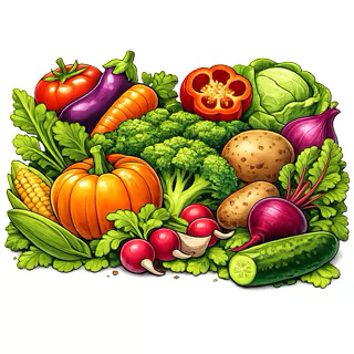 Раскраски Овощи