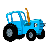 Раскраски Синий трактор