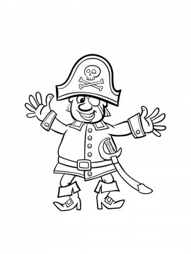 Раскраска Радостный Пират