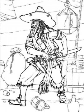 Раскраска Пираты-22