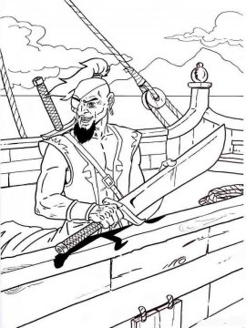 Раскраска Пираты-27