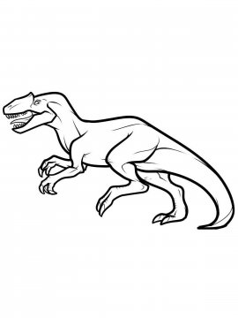 Раскраска Аллозавр 10 - Бесплатно распечатать