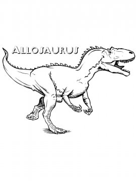 Раскраска Аллозавр 2 - Бесплатно распечатать