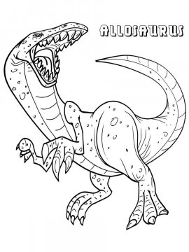 Раскраска Аллозавр 3 - Бесплатно распечатать