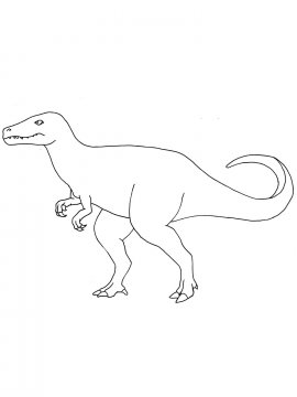 Раскраска Аллозавр 6 - Бесплатно распечатать