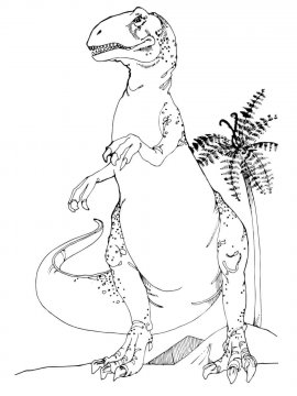Раскраска Аллозавр 7 - Бесплатно распечатать