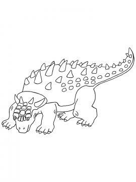 Раскраска Анкилозавр 14 - Бесплатно распечатать