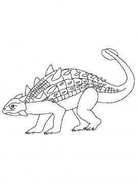 Раскраска Анкилозавр 15 - Бесплатно распечатать