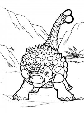 Раскраска Анкилозавр 16 - Бесплатно распечатать