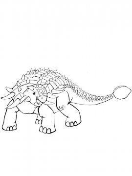 Раскраска Анкилозавр 19 - Бесплатно распечатать