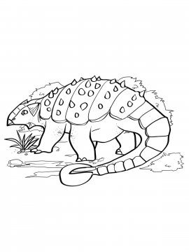 Раскраска Анкилозавр 22 - Бесплатно распечатать
